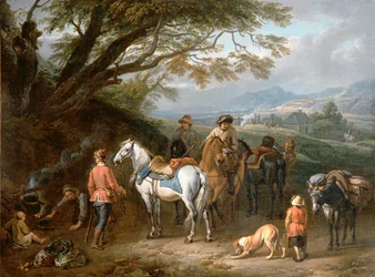 Reisende ruhen sich aus